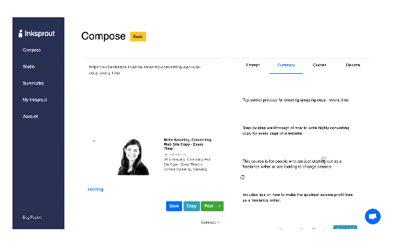 Insprout Video content generator